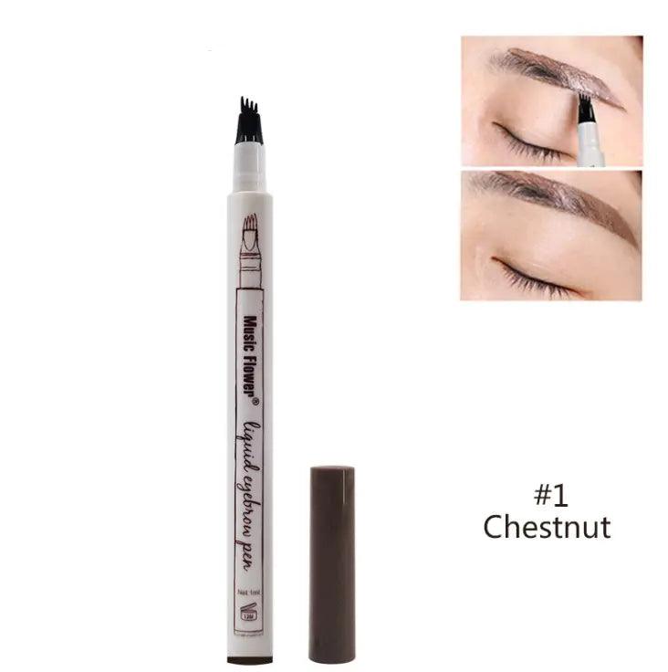 Waterproof Natural Eyebrow Pen Four-claw Eye Brow Tint Fork Tip Eyebrow Tattoo Pencil - Zera