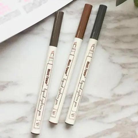 Waterproof Natural Eyebrow Pen Four-claw Eye Brow Tint Fork Tip Eyebrow Tattoo Pencil - Zera