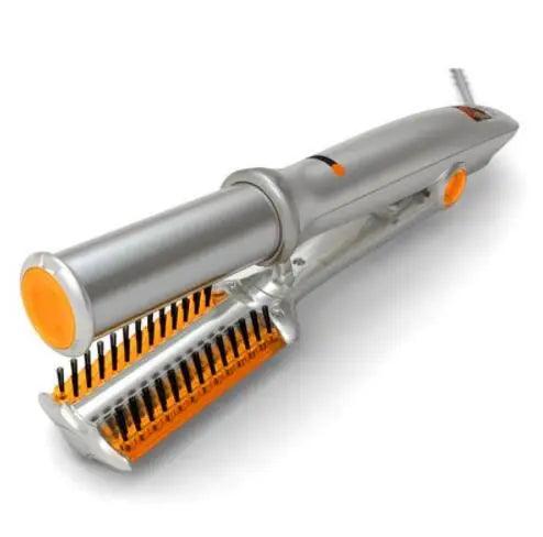 2-Way Rotating Curling Iron in Action - Achieve Effortless Curls and Waves