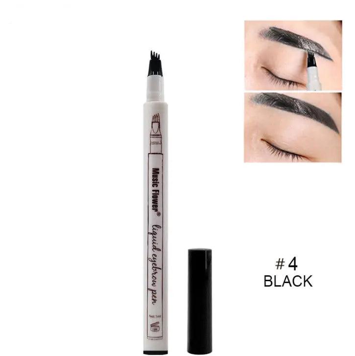 Waterproof Natural Eyebrow Pen Four-claw Eye Brow Tint Fork Tip Eyebrow Tattoo Pencil - Zera