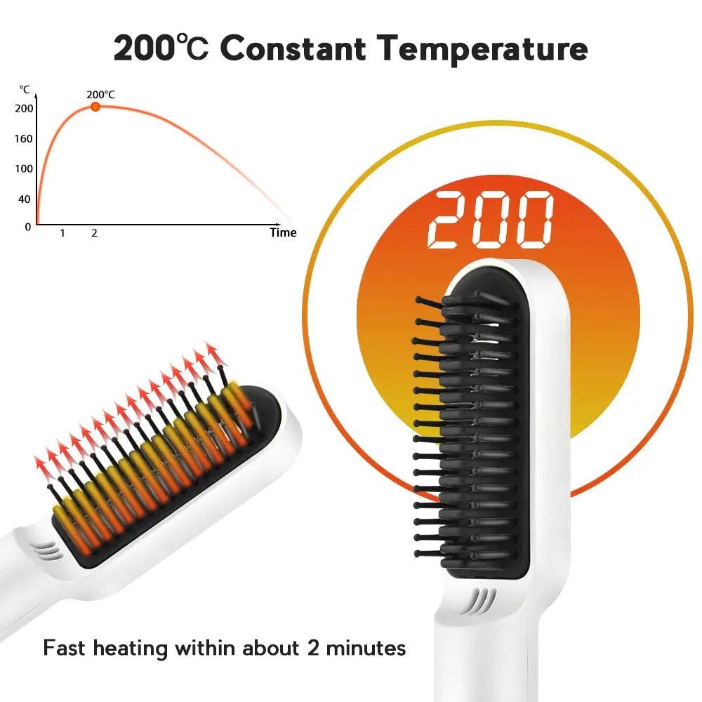 Wireless Heating Hair Styling Comb - Zera