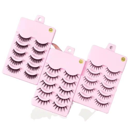 5 Pairs Manga Lashes New Arrival Anime Cosplay Natural Wispy  Korean Makeup Artificial False Eyelashes - Zera