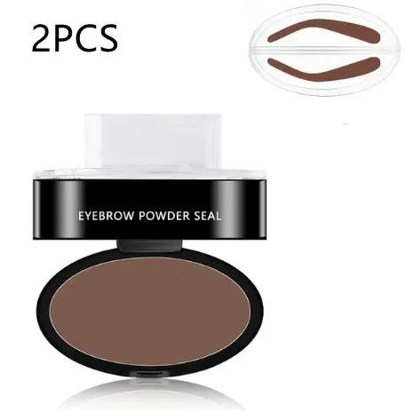 Eyebrow Powder Stamp Tint Stencil Kit Cosmetics Professional Makeup Waterproof Eye Brow Stamp Lift Eyebrow Enhancers Stencil Kit - Zera
