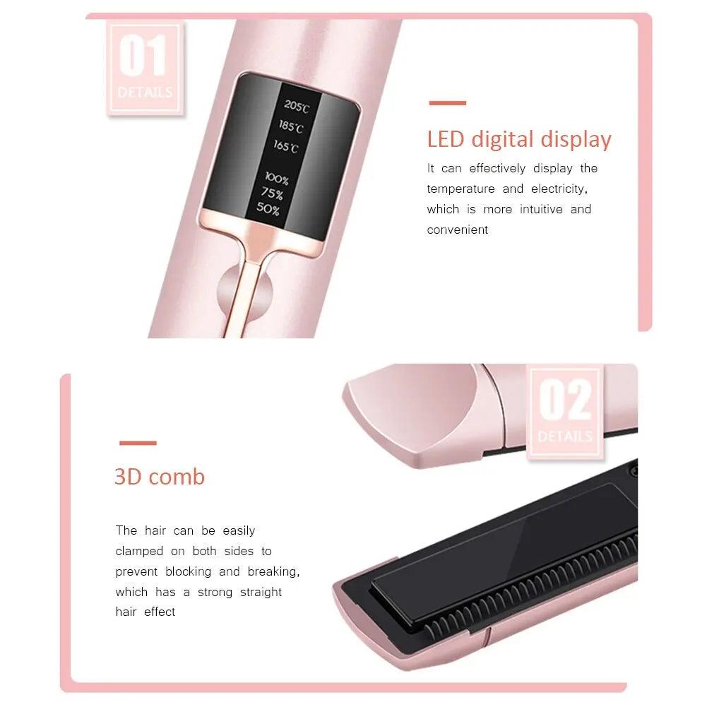 Portable Hair Curler  Straightener - Zera