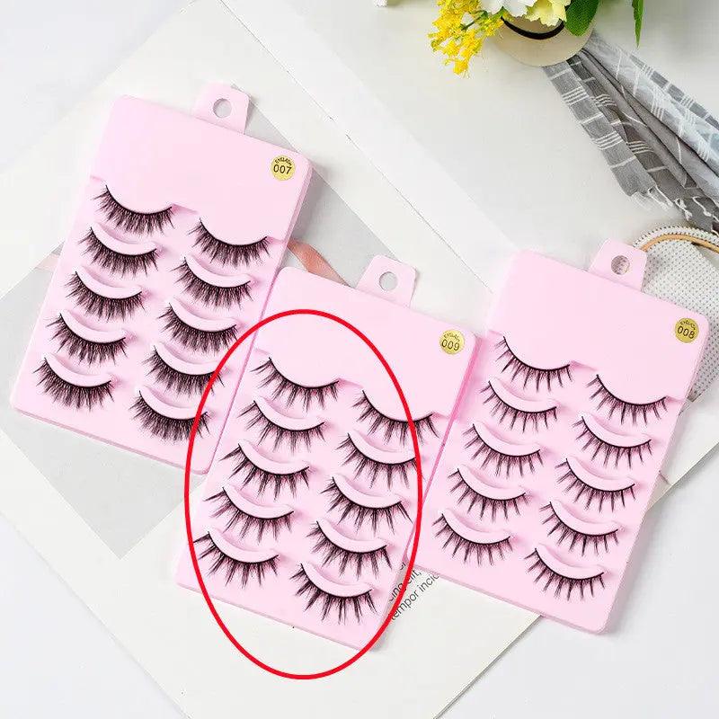5 Pairs Manga Lashes New Arrival Anime Cosplay Natural Wispy  Korean Makeup Artificial False Eyelashes - Zera