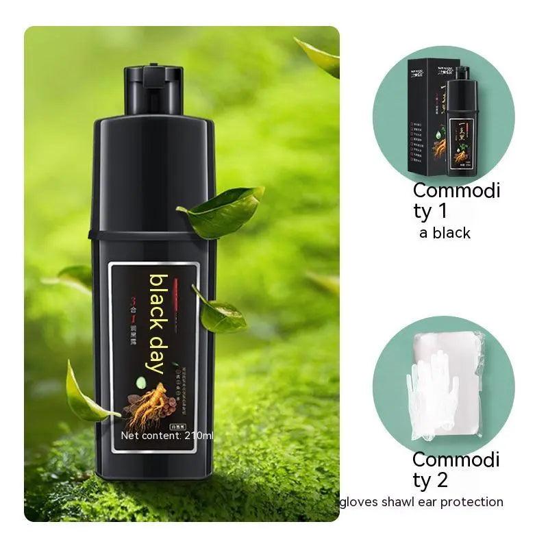 White Wash Black Hair Color Cream Natural Plant Hair Color Tint - BEAUTIRON