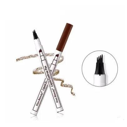 Waterproof Natural Eyebrow Pen Four-claw Eye Brow Tint Fork Tip Eyebrow Tattoo Pencil - Zera