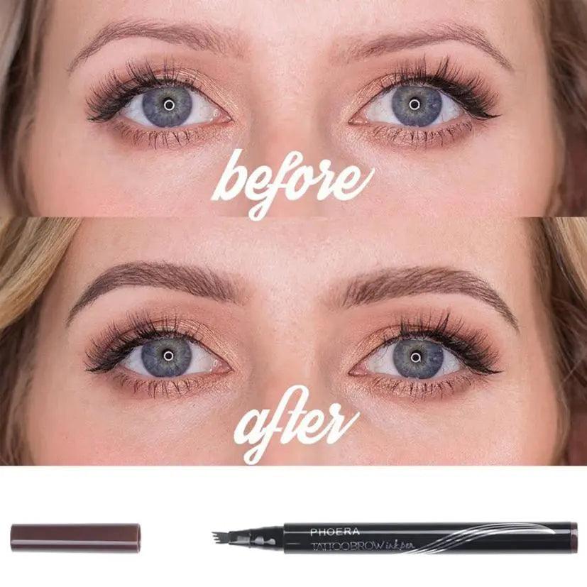 New Long Lasting Ultra-Fine Four-Comb Eyebrow Pencil - Zera