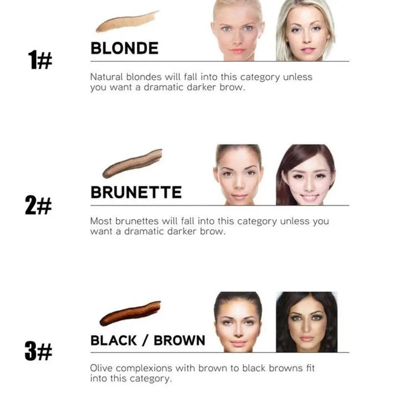 New Long Lasting Ultra-Fine Four-Comb Eyebrow Pencil - Zera