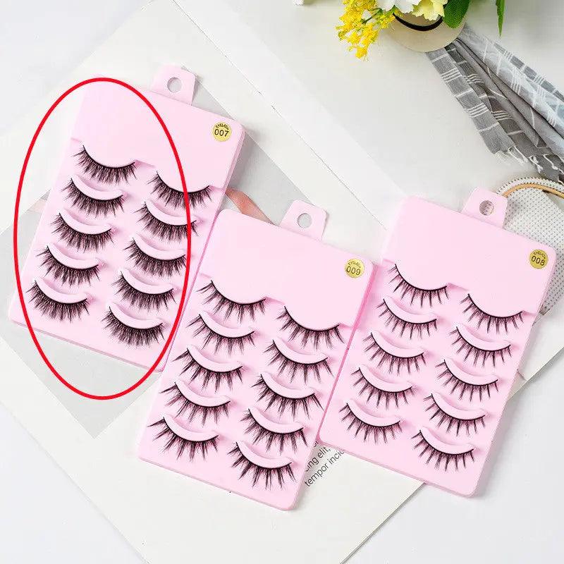 5 Pairs Manga Lashes New Arrival Anime Cosplay Natural Wispy  Korean Makeup Artificial False Eyelashes - Zera