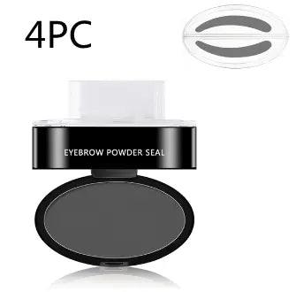 Eyebrow Powder Stamp Tint Stencil Kit Cosmetics Professional Makeup Waterproof Eye Brow Stamp Lift Eyebrow Enhancers Stencil Kit - Zera