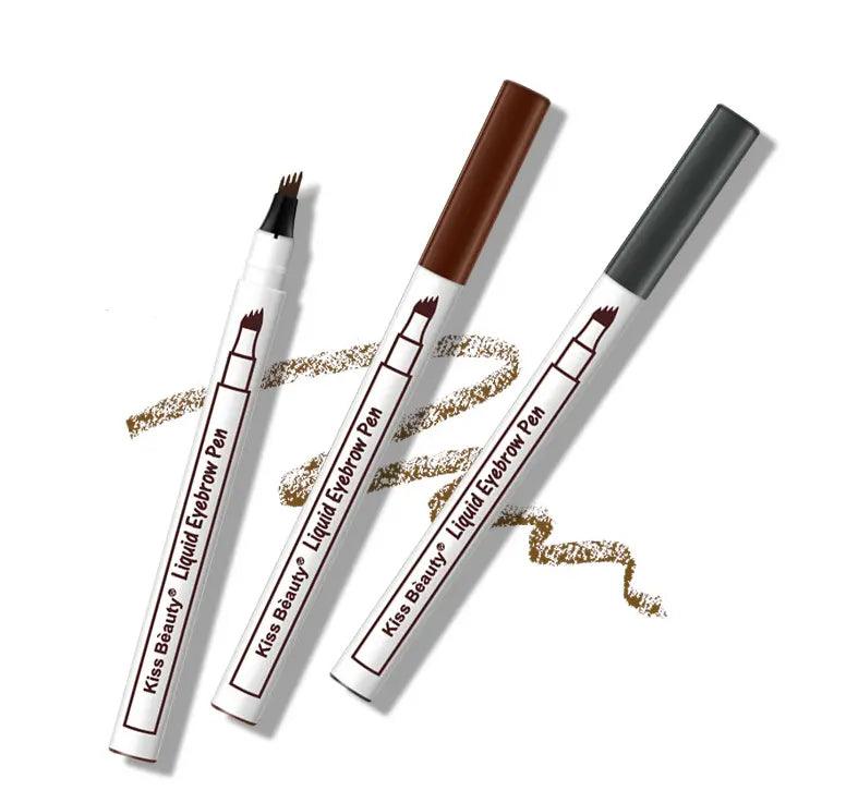Waterproof Natural Eyebrow Pen Four-claw Eye Brow Tint Fork Tip Eyebrow Tattoo Pencil - Zera