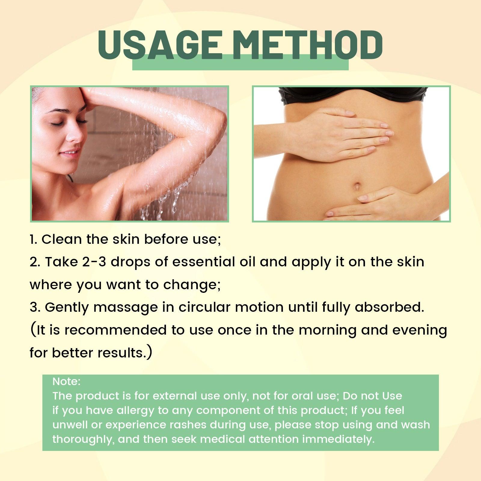 Therapeutic oil for body tightening, collagen massage, slimming and shaping the abdomen
