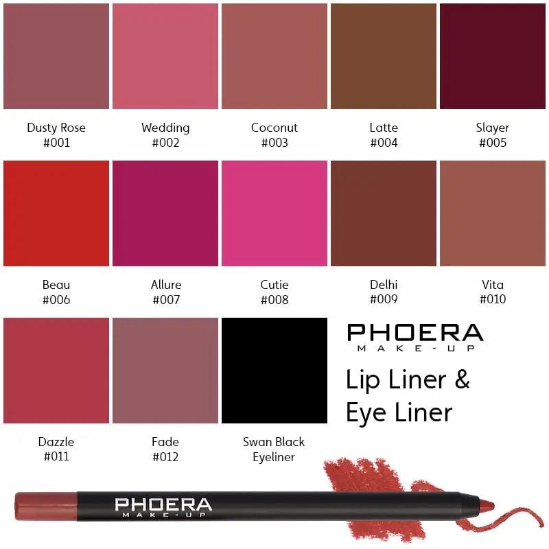 On-the-Go Glamour - Compact 13 Colors Lipliner Pencil Set