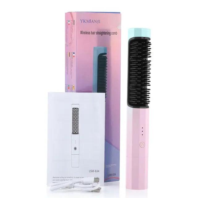 Close-up demonstrating our Hair Straightening Iron creating sleek and smooth locks.