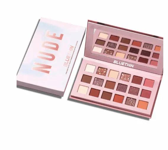Close-up of 18 Color Eye Shadow Palette - Slate Waterproof Shades