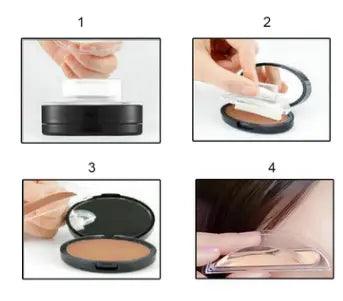 Eyebrow Powder Stamp Tint Stencil Kit Cosmetics Professional Makeup Waterproof Eye Brow Stamp Lift Eyebrow Enhancers Stencil Kit - Zera