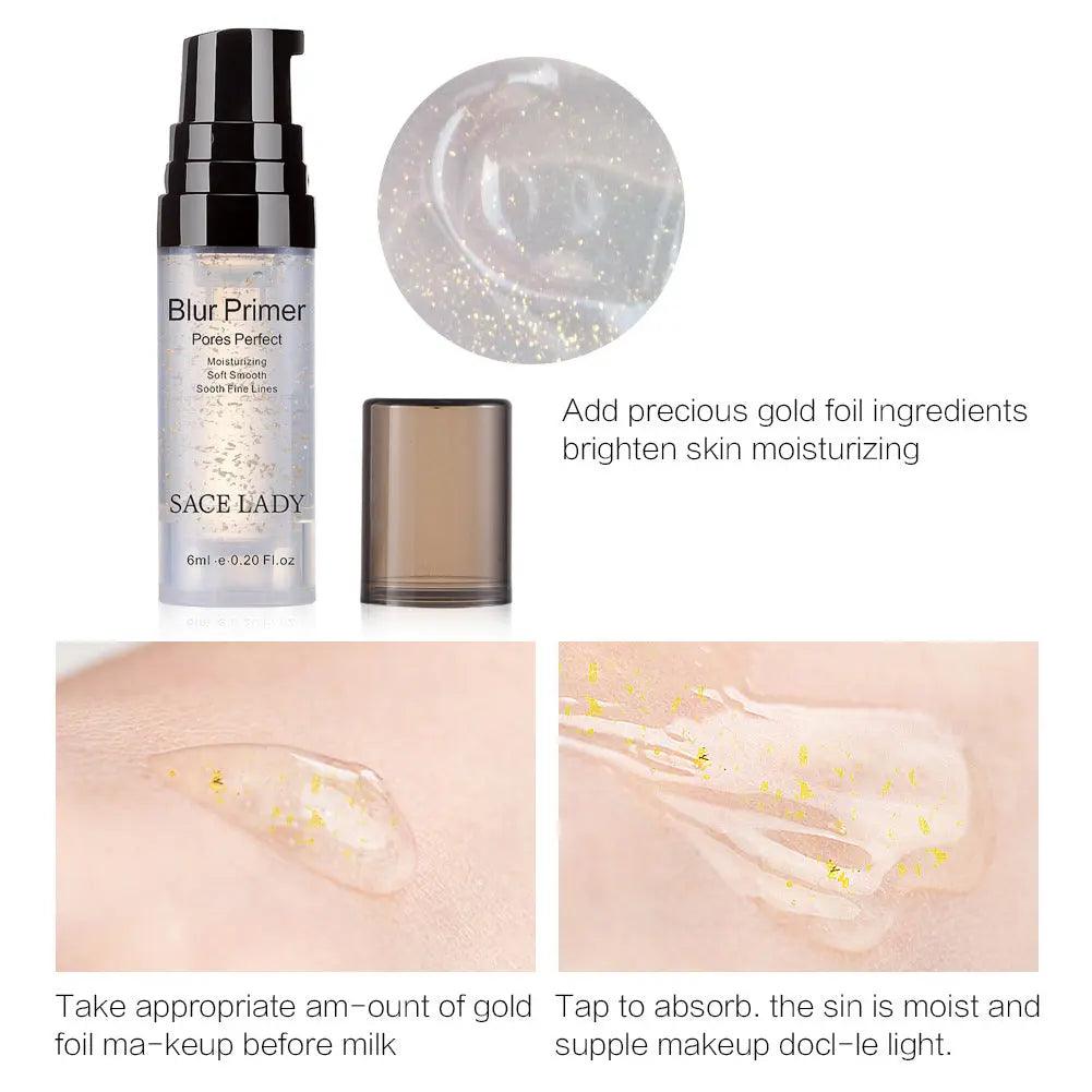 Makeup Base Face  Gold Foundation Primer Oil Control Professional Matte Make Up Pores - Zera