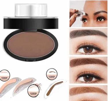 Eyebrow Powder Stamp Tint Stencil Kit Cosmetics Professional Makeup Waterproof Eye Brow Stamp Lift Eyebrow Enhancers Stencil Kit - Zera