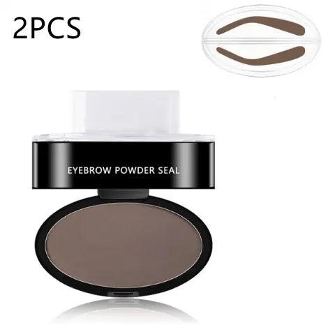 Eyebrow Powder Stamp Tint Stencil Kit Cosmetics Professional Makeup Waterproof Eye Brow Stamp Lift Eyebrow Enhancers Stencil Kit - Zera