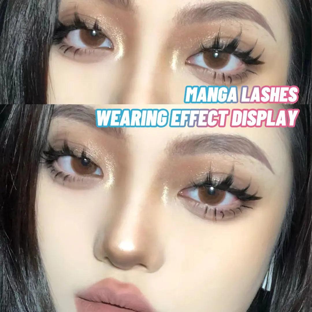 5 Pairs Manga Lashes New Arrival Anime Cosplay Natural Wispy  Korean Makeup Artificial False Eyelashes - Zera