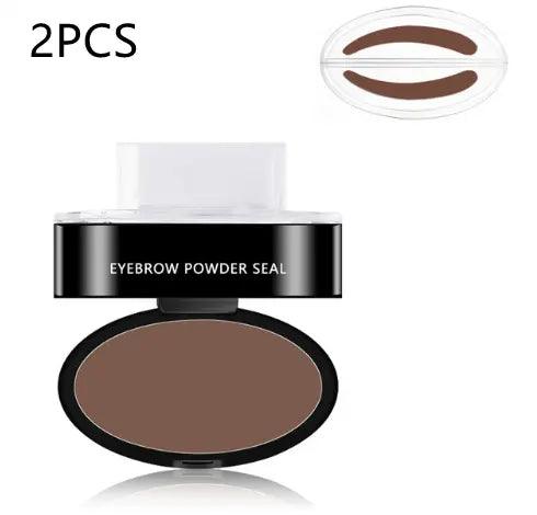 Eyebrow Powder Stamp Tint Stencil Kit Cosmetics Professional Makeup Waterproof Eye Brow Stamp Lift Eyebrow Enhancers Stencil Kit - Zera