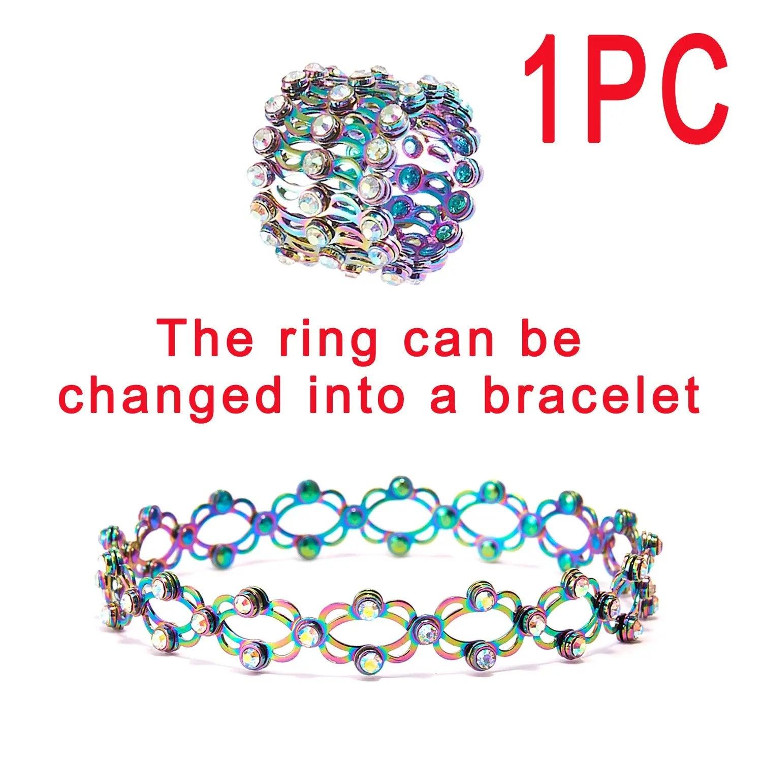Fashionable Retractable Ring Deformable Copper Bracelet - BEAUTIRON