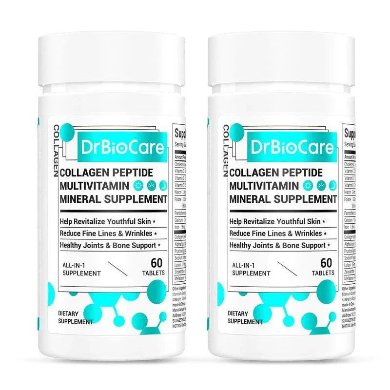 DrBioCare Collagen 2 bottle, Vitamin & Mineral, Contains Vitamin d3, Vitamin C, Probiotics,Vitamin E, Vitamin b & Multivitamin