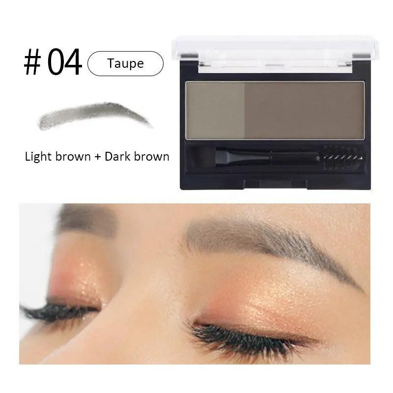 Double Color Eyebrow Powder Professional Makeup Palette Eyebrow Stamp Eye Brow Enhancers Eye Brows Shadow Make Up Brow Powder - BEAUTIRON