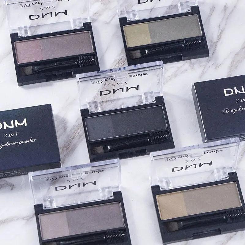 Double Color Eyebrow Powder Professional Makeup Palette Eyebrow Stamp Eye Brow Enhancers Eye Brows Shadow Make Up Brow Powder - BEAUTIRON
