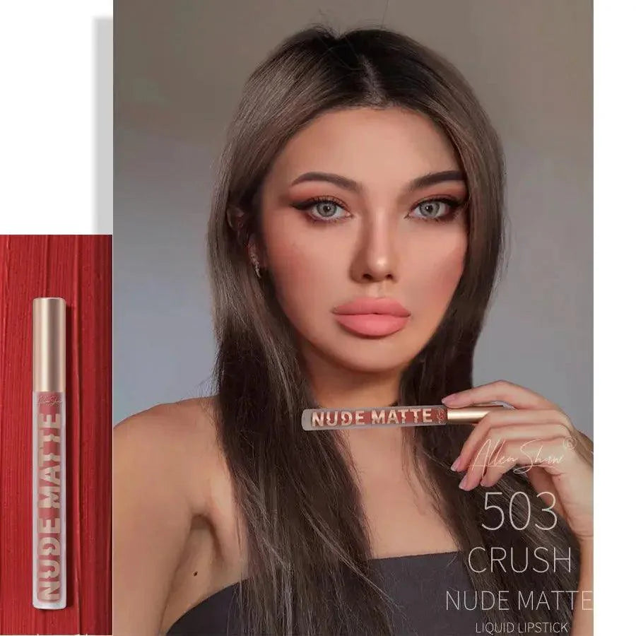 Nude Pink Lip Gloss - Shimmer, Waterproof, Long-Lasting - BEAUTIRON
