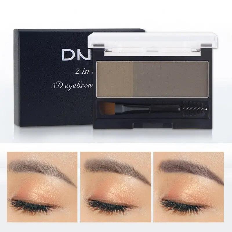 Double Color Eyebrow Powder Professional Makeup Palette Eyebrow Stamp Eye Brow Enhancers Eye Brows Shadow Make Up Brow Powder - BEAUTIRON