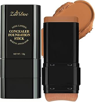 Concealer Foundation Stick, 2-in-1 Long-Lasting Foundation and Concealer with Brush