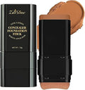 Concealer Foundation Stick, 2-in-1 Long-Lasting Foundation and Concealer with Brush