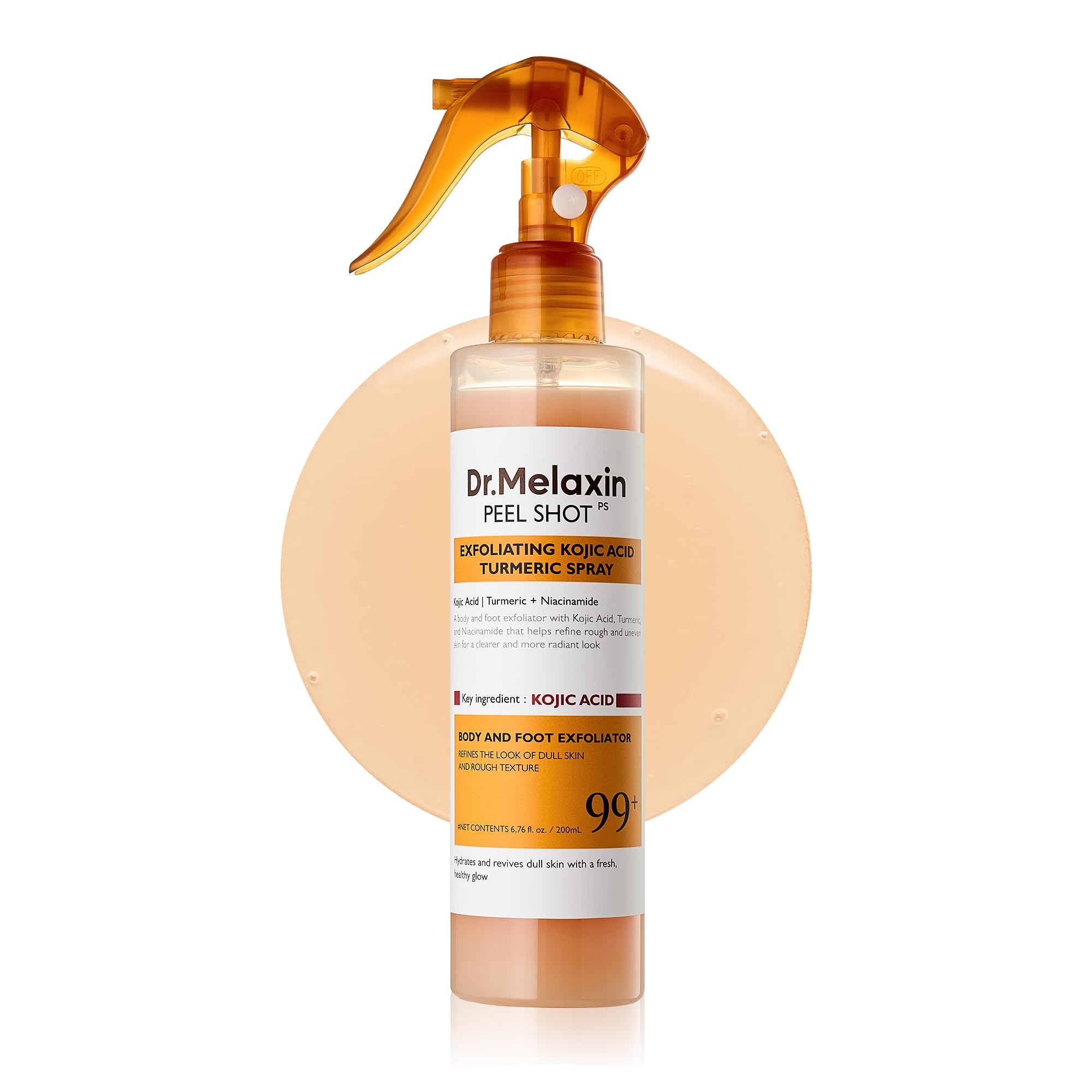 Dr.Melaxin Body Keratin Care Kojic Acid Turmeric Spray Gently Exfoliating Peeling Solution