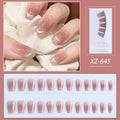 Wear Nail Short Blush French Cat Eye Handmade Manicure Wearable Nail Shaped Piece - BEAUTIRON