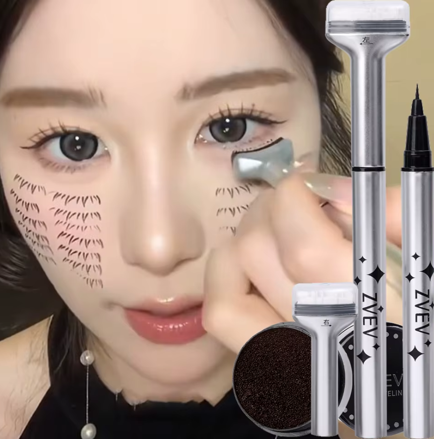 2 In 1 Lower Eyelashes Stamp Eyeliner Pen