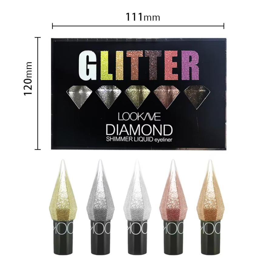 ICE LOVE Liquid Glitter Eyeliner, Metal Waterproof Liquid