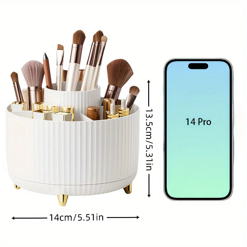 Rotatable Cosmetic Organizer – Large-Capacity Makeup Storage Box