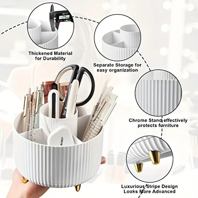 Rotatable Cosmetic Organizer – Large-Capacity Makeup Storage Box