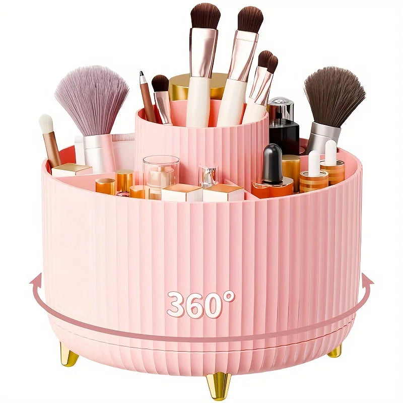 Rotatable Cosmetic Organizer – Large-Capacity Makeup Storage Box