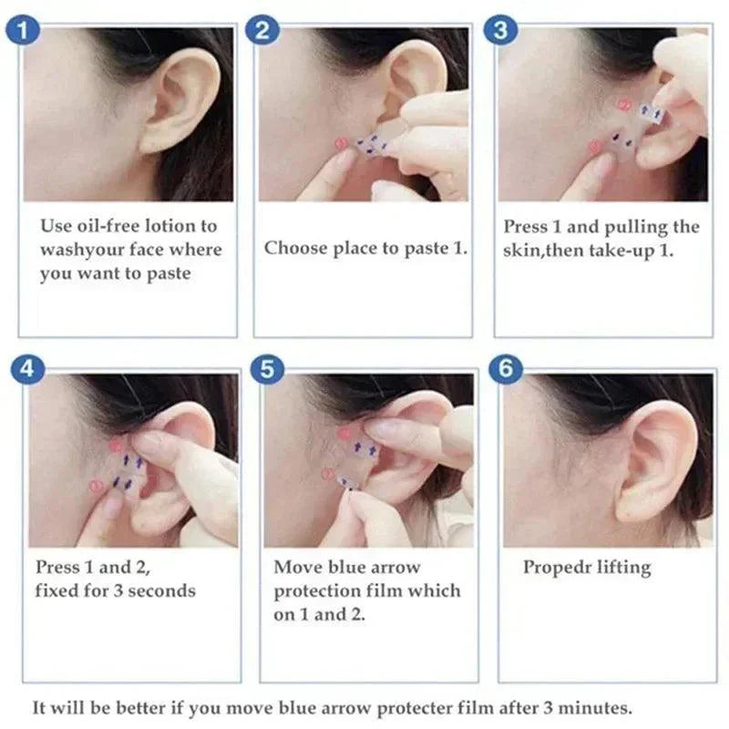 40/80pcs Lifting Face Stickers Invisible Transparent Thin Face Patche Lift Tools V-Shape Face Wrinkle Sagging Skin Adhesive Tape