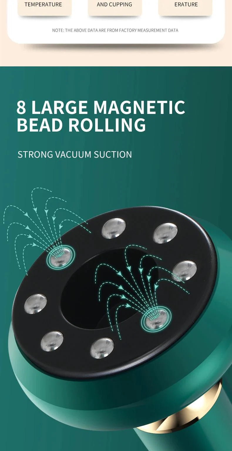 Electric Cupping Massager Vacuum Suction Cup GuaSha Anti Cellulite Beauty Health Scraping Infrared Heat Slimming Massage Therapy