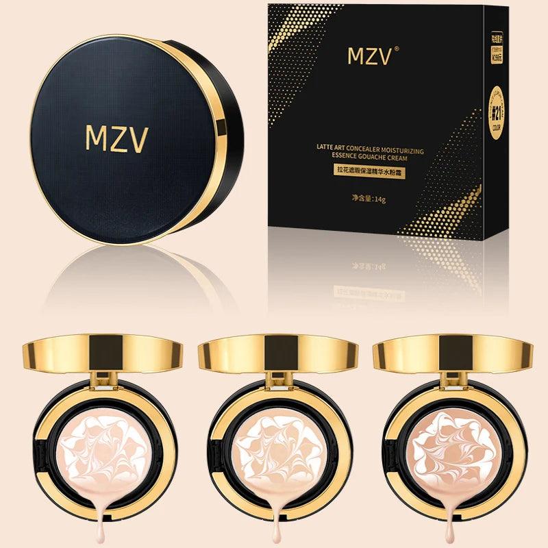 MZV Air Cushion Luxury 3-color Waterproof Foundation with Replacement Full Cover Oil Control Face Base Makeup Soft Concealer
