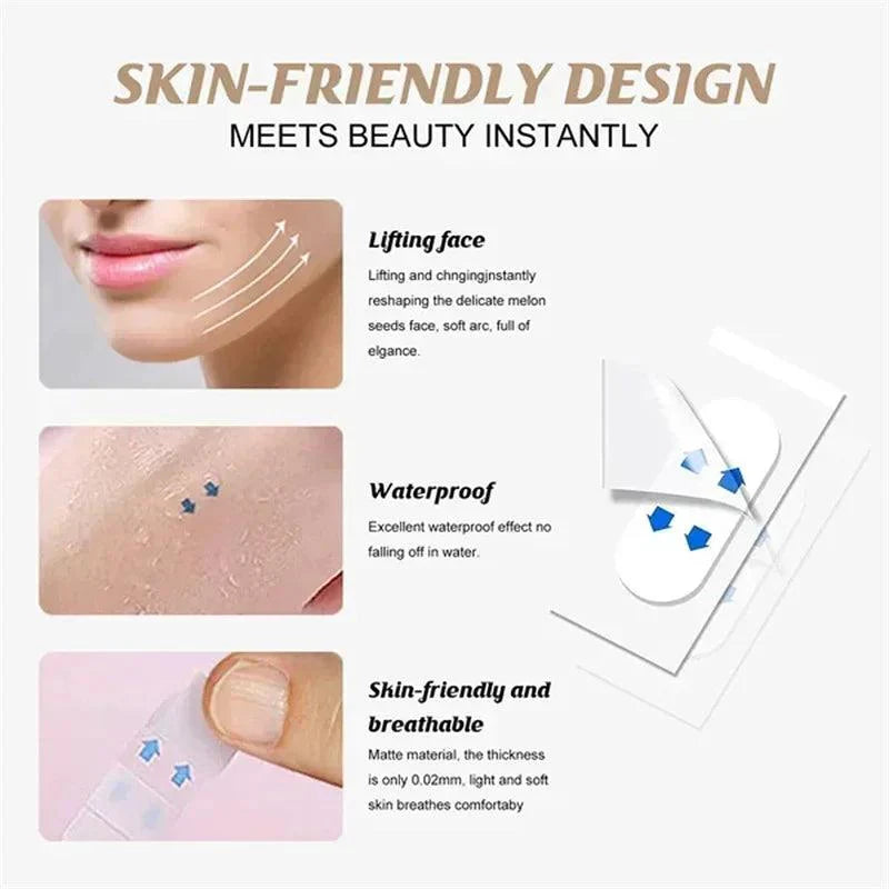 40/80pcs Lifting Face Stickers Invisible Transparent Thin Face Patche Lift Tools V-Shape Face Wrinkle Sagging Skin Adhesive Tape