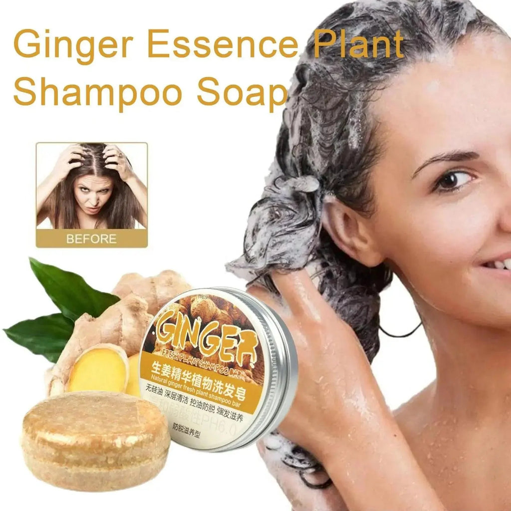 Ginger Polygonum Soap Shampoo Soap Cold Processed Soap Hair Shampoo Bar Pure Plant Hair Shampoos Hair Care - BEAUTIRON