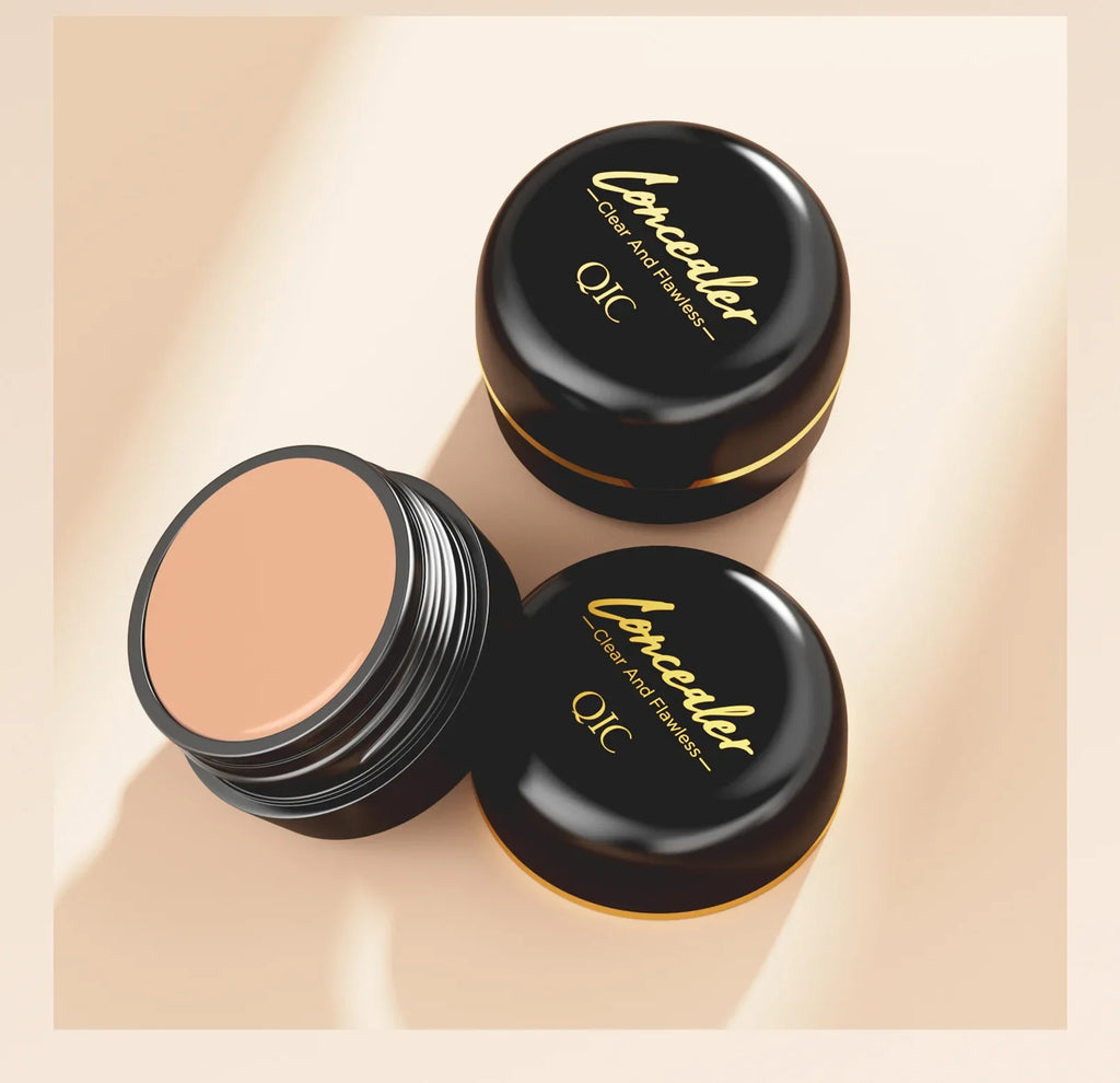 QIC Concealer Cover Freckles Dark Circles Acne Scars Quick-dry Waterproof Longlasting Acne Concealer Flawless Foundation Makeup