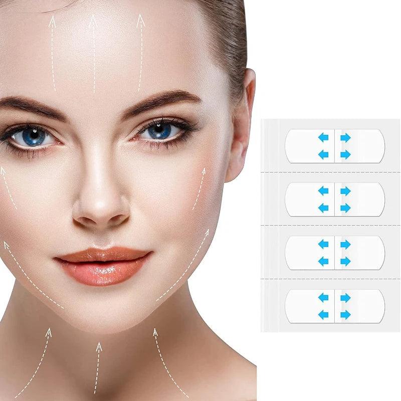 40/80pcs Lifting Face Stickers Invisible Transparent Thin Face Patche Lift Tools V-Shape Face Wrinkle Sagging Skin Adhesive Tape