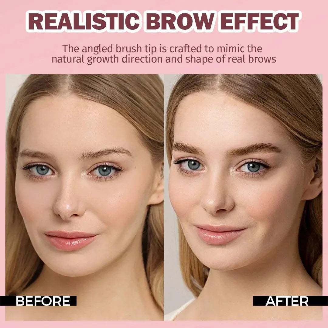 3D Wild Eyebrow Pencil Microblading Eyebrow Tint Pen Square Angled Brush Brow Dye Cream Anti-smudge Waterproof Multifunction
