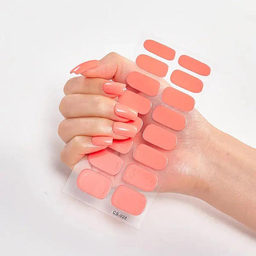 16tips Nail Stickers Wholesale Solid Color Nail Stickers Simple Waterproof Nail Stickers Full Color Solid Color Stickers - BEAUTIRON